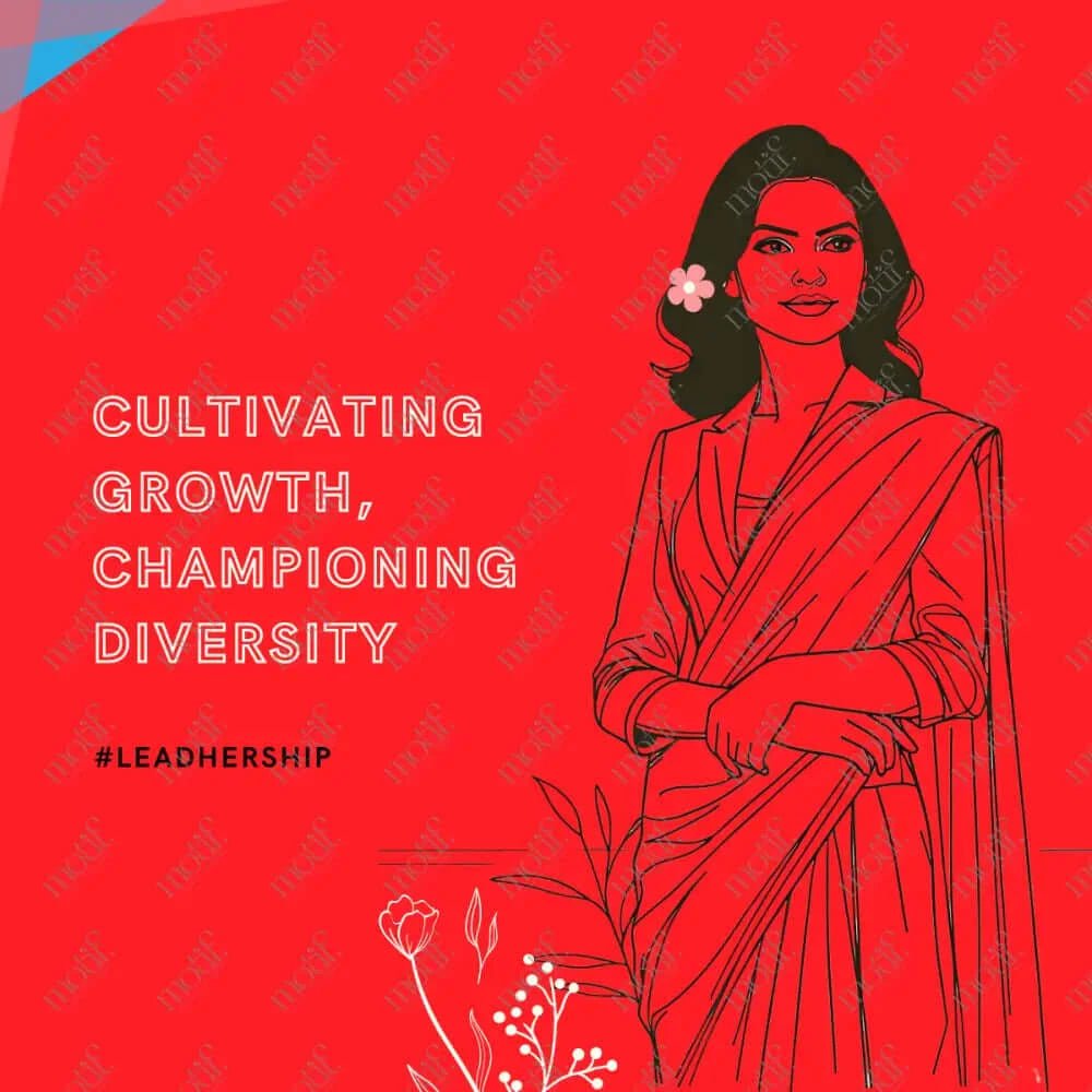 Social Media Post Image: Championing Diversity Leadhership Red