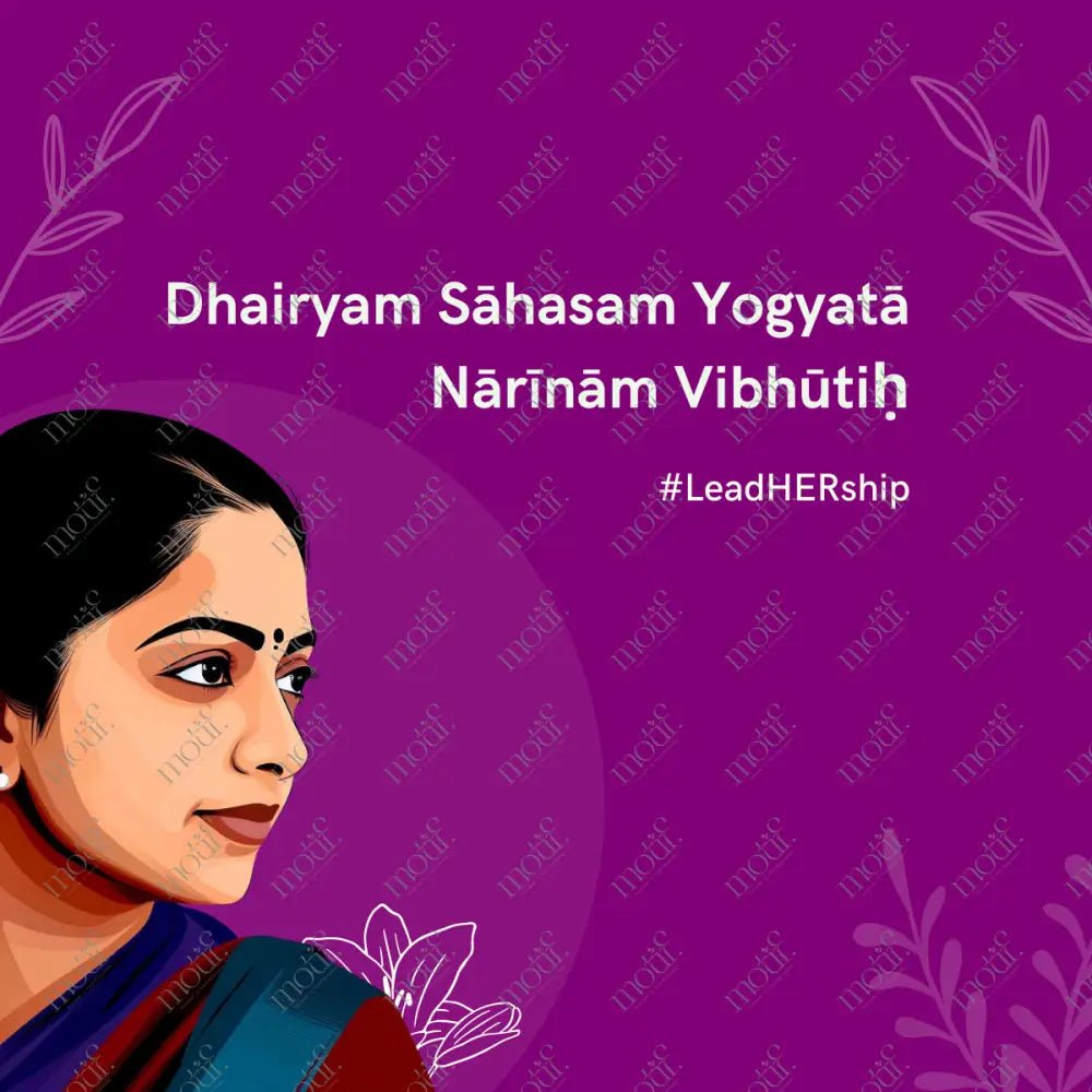 Social Media Post Image: Glory Of Women. #Leadhership Purple