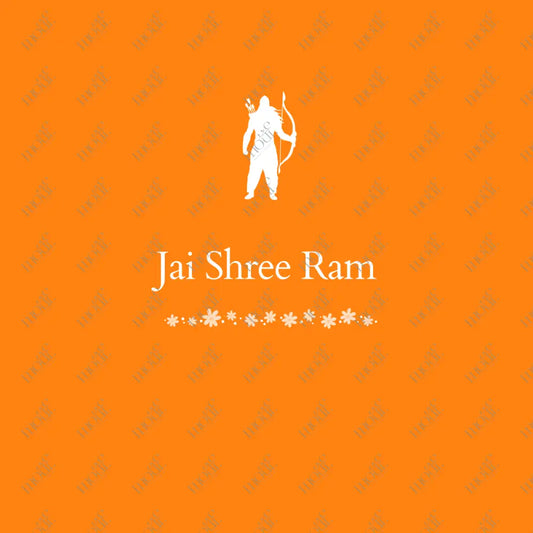 Social Media Post: Jai Shree Ram Orange Image