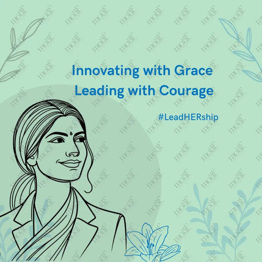 Social Media Post Image: Leading With Courage #Leadhership Blue