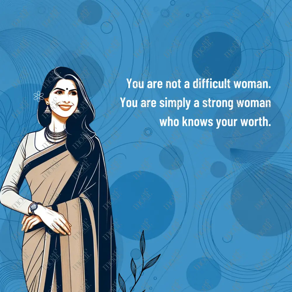 Copy Of Social Media Post Image: Not A Difficult Woman Leadhership Blue