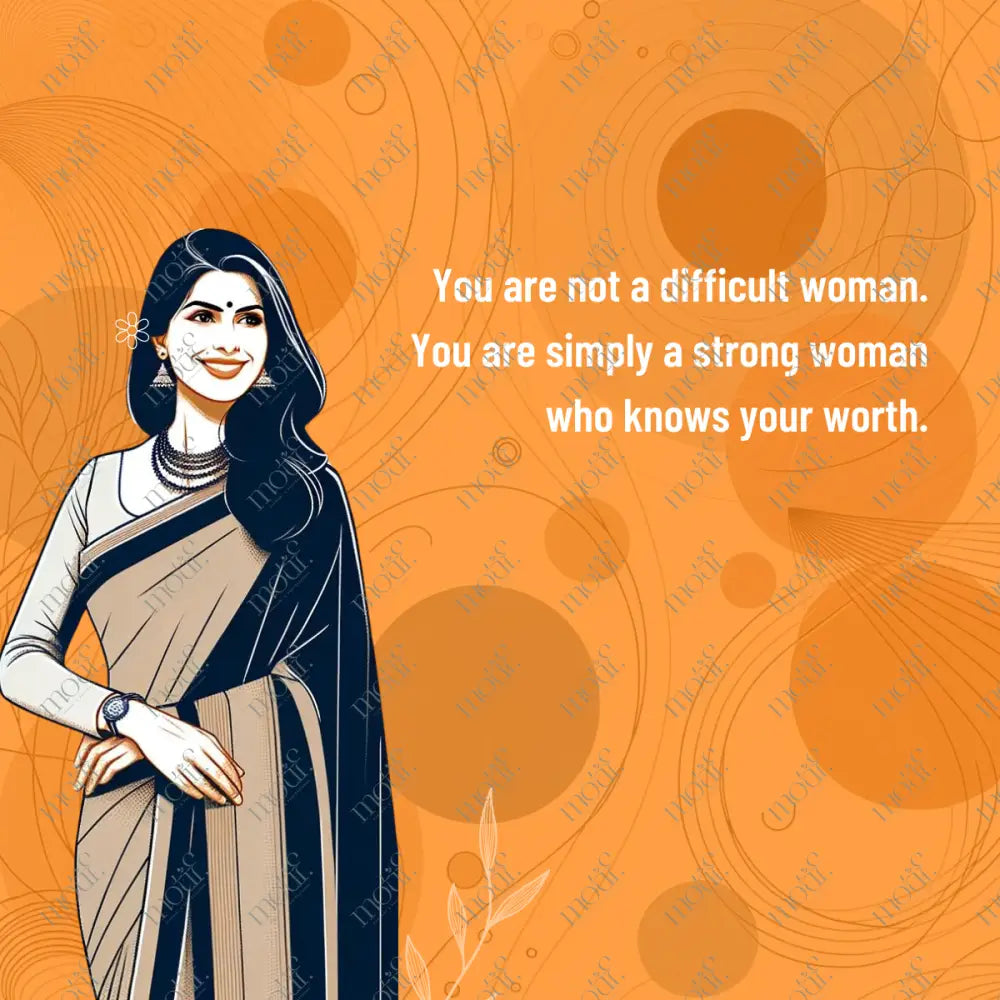 Copy Of Social Media Post Image: Not A Difficult Woman Leadhership Orange