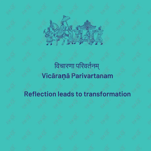 Social Media Post Image: Reflection Leads To Transformation Blue