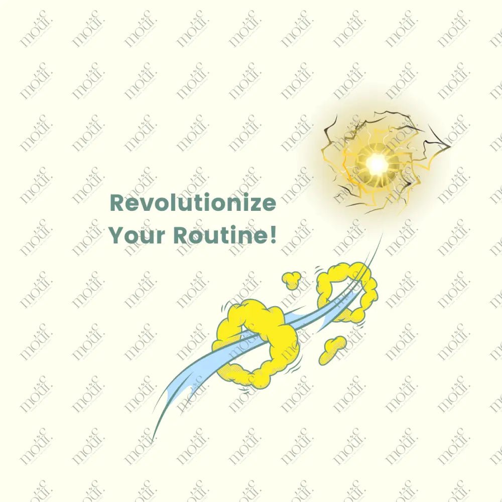 Social Media Post Image:Revolutionize Your Routine Blue