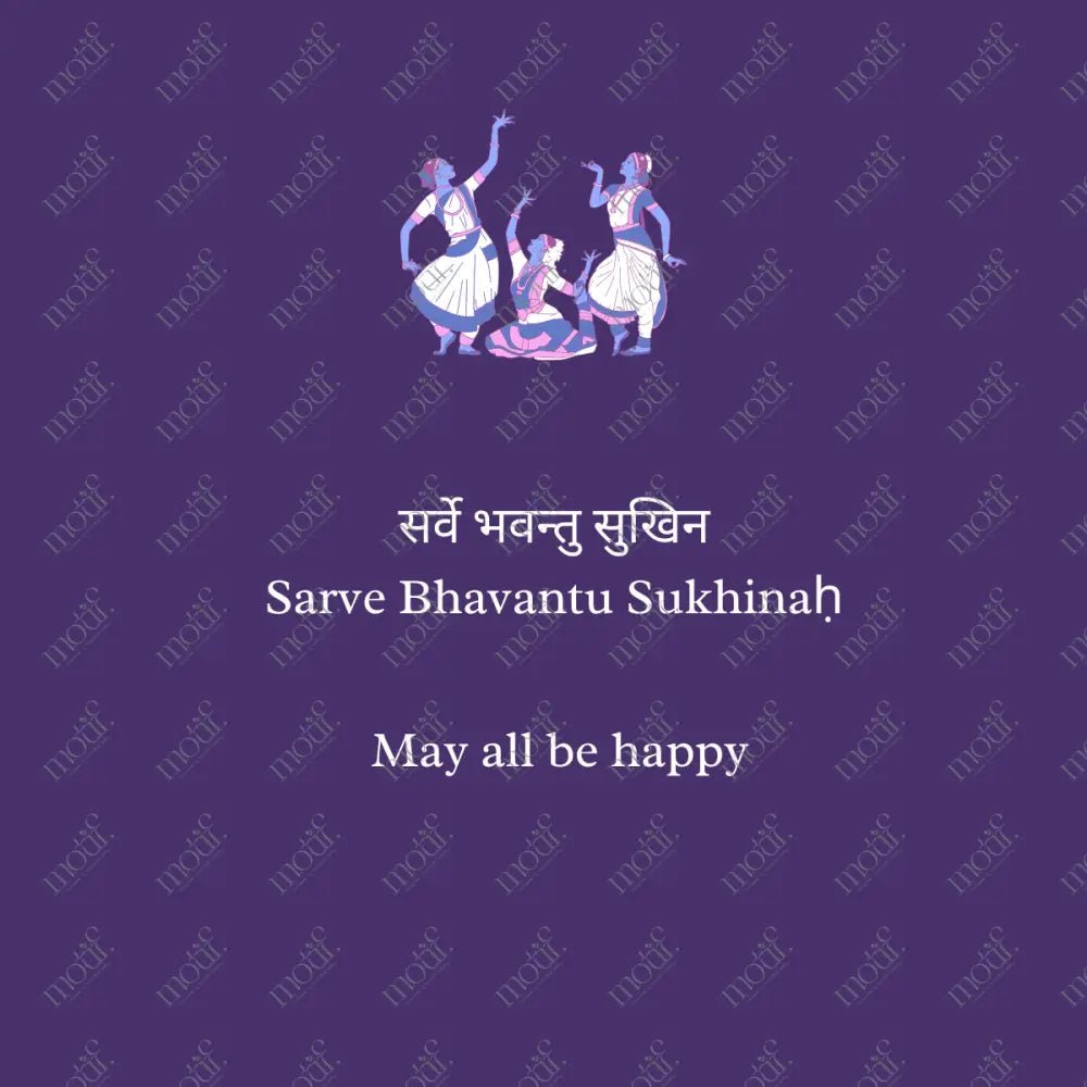 Social Media Post Image: Sarve Bhavantu Sukhinah Purple