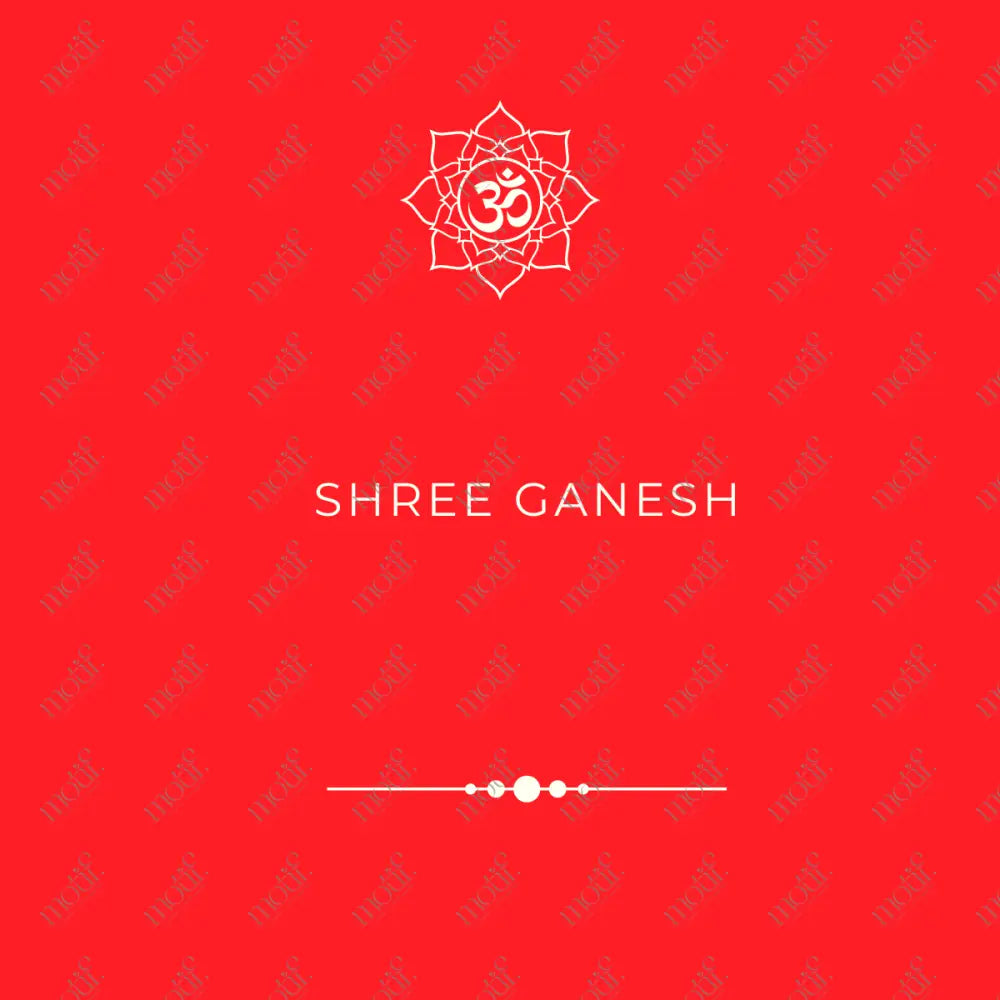 Social Media Post: Shree Ganesh Red Image