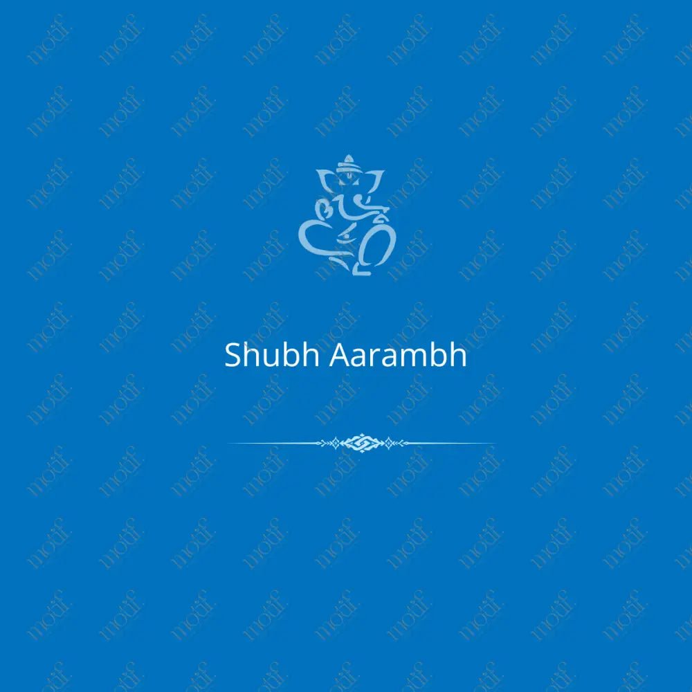 Social Media Post: Shubh Aarambh Blue Image