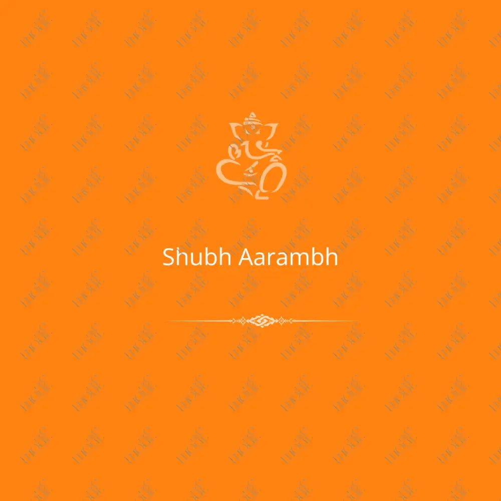 Social Media Post: Shubh Aarambh Orange Image