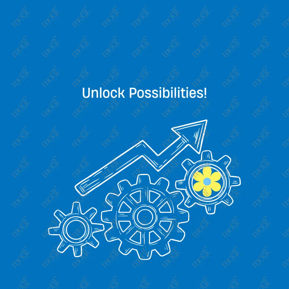 Social Media Post Image: Unlock Possibilities Blue