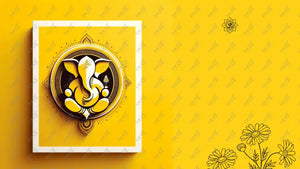 Social Media Template 13: Ganesha Chaturthi Greetings - Tanjore Style Art Background Acquirable