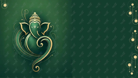 Social Media Template 17: Ganesha Chaturthi Greetings - Tanjore Style Art Background Acquirable